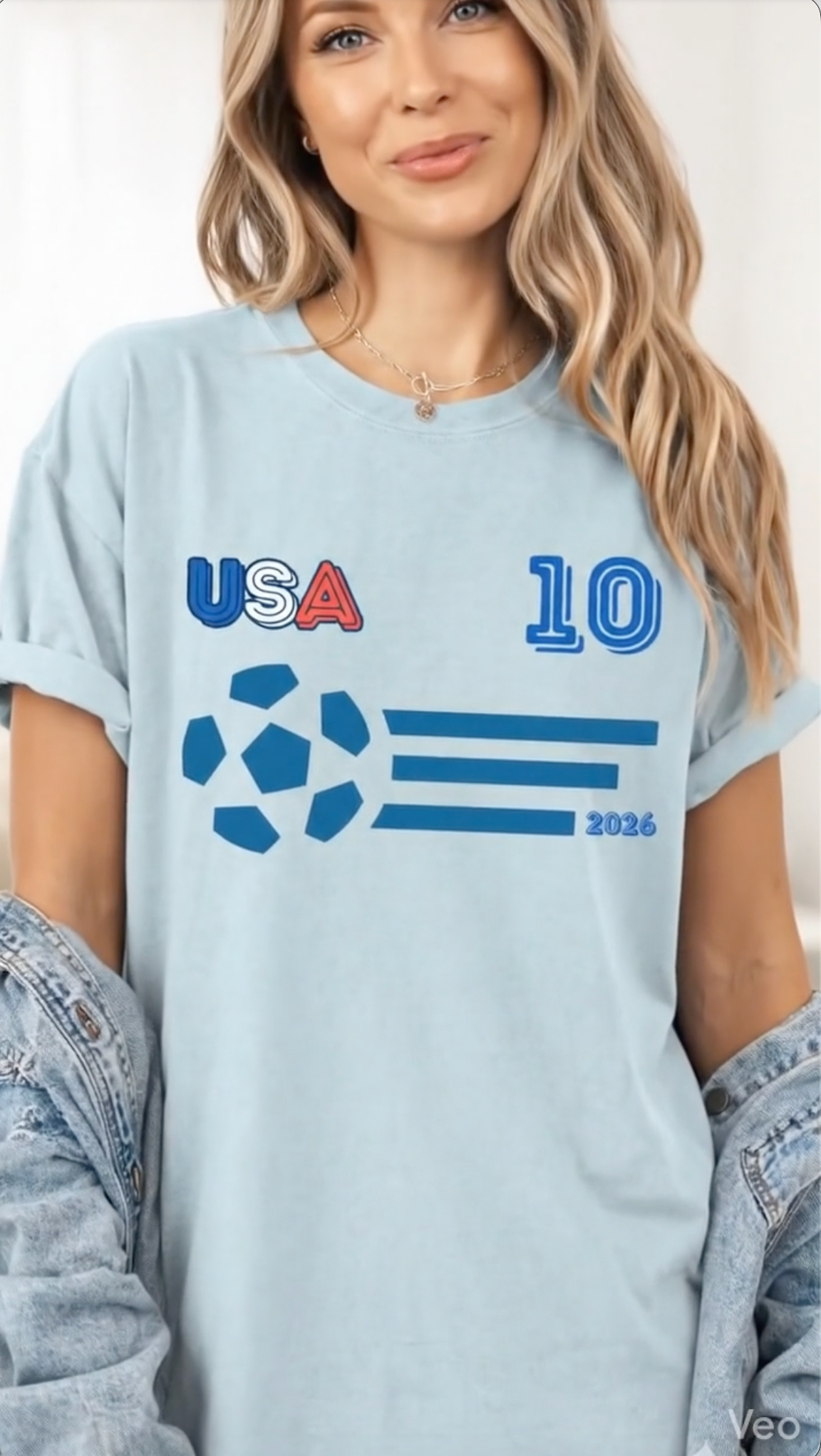 USA No. 10 Soccer T-Shirt | USA 10 Football Fan Tee | Comfort Colors 1717