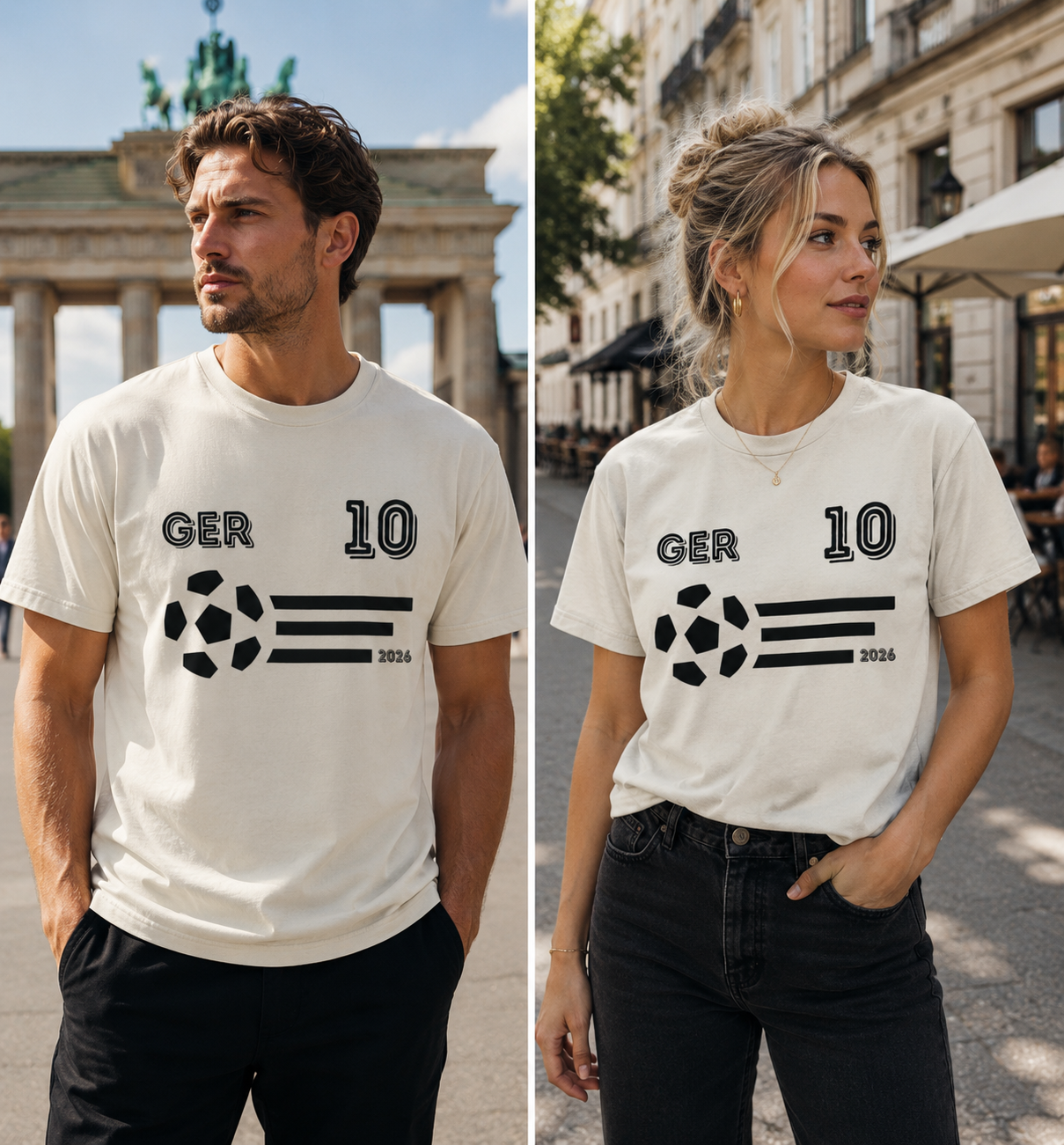 Germany No. 10 Football T-Shirt | GER 10 Soccer Fan Tee | Comfort Colors 1717