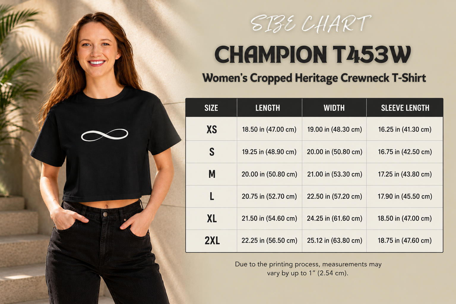 Infinity Symbol Crop Top for Women | Minimalist Aesthetic Tee