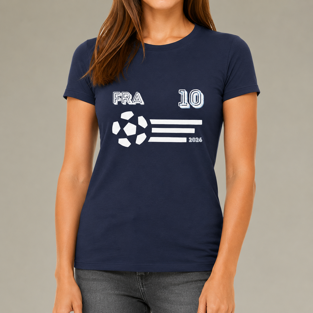 France Soccer Fan Tee | FRA 10 Football Supporter Shirt | French Football Graphic T-Shirt