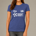 France Soccer Fan Tee | FRA 10 Football Supporter Shirt | French Football Graphic T-Shirt
