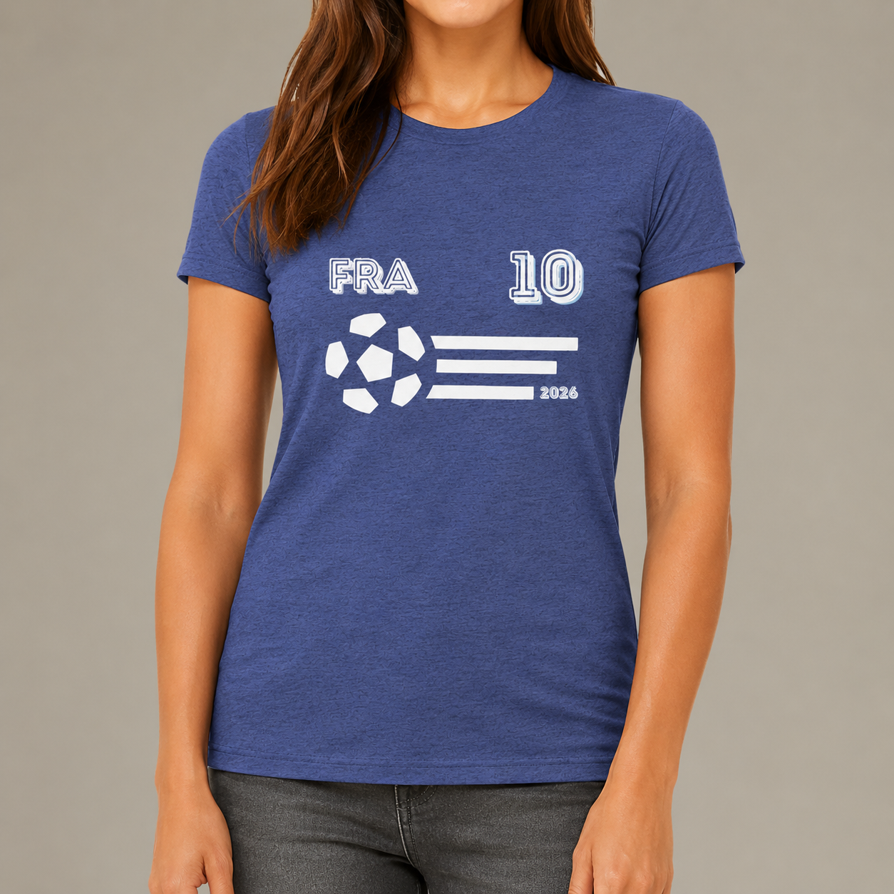 France Soccer Fan Tee | FRA 10 Football Supporter Shirt | French Football Graphic T-Shirt