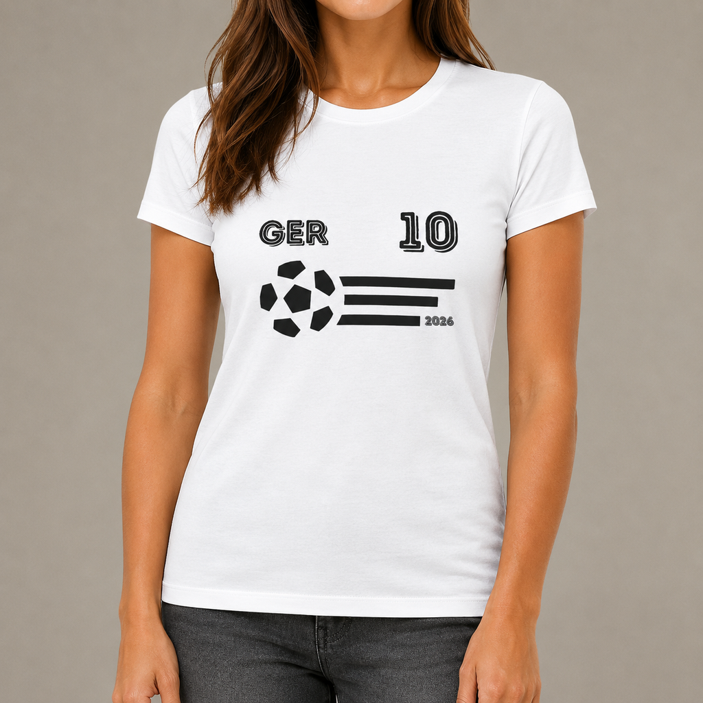 Germany Soccer Fan Tee | GER 10 Football Supporter Shirt | German Football Graphic T-Shirt