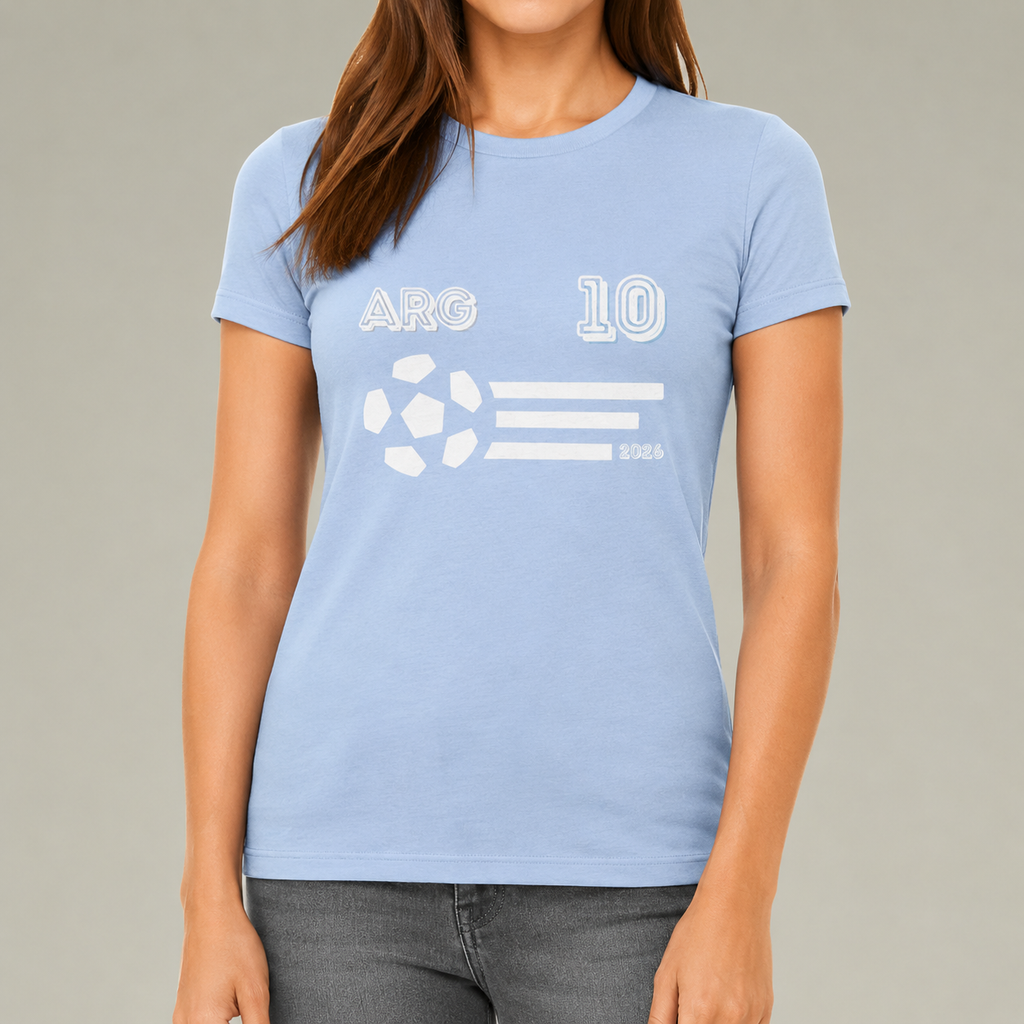 Argentina Soccer Fan Tee | ARG 10 Football Supporter Shirt | Argentine Football Graphic T-Shirt