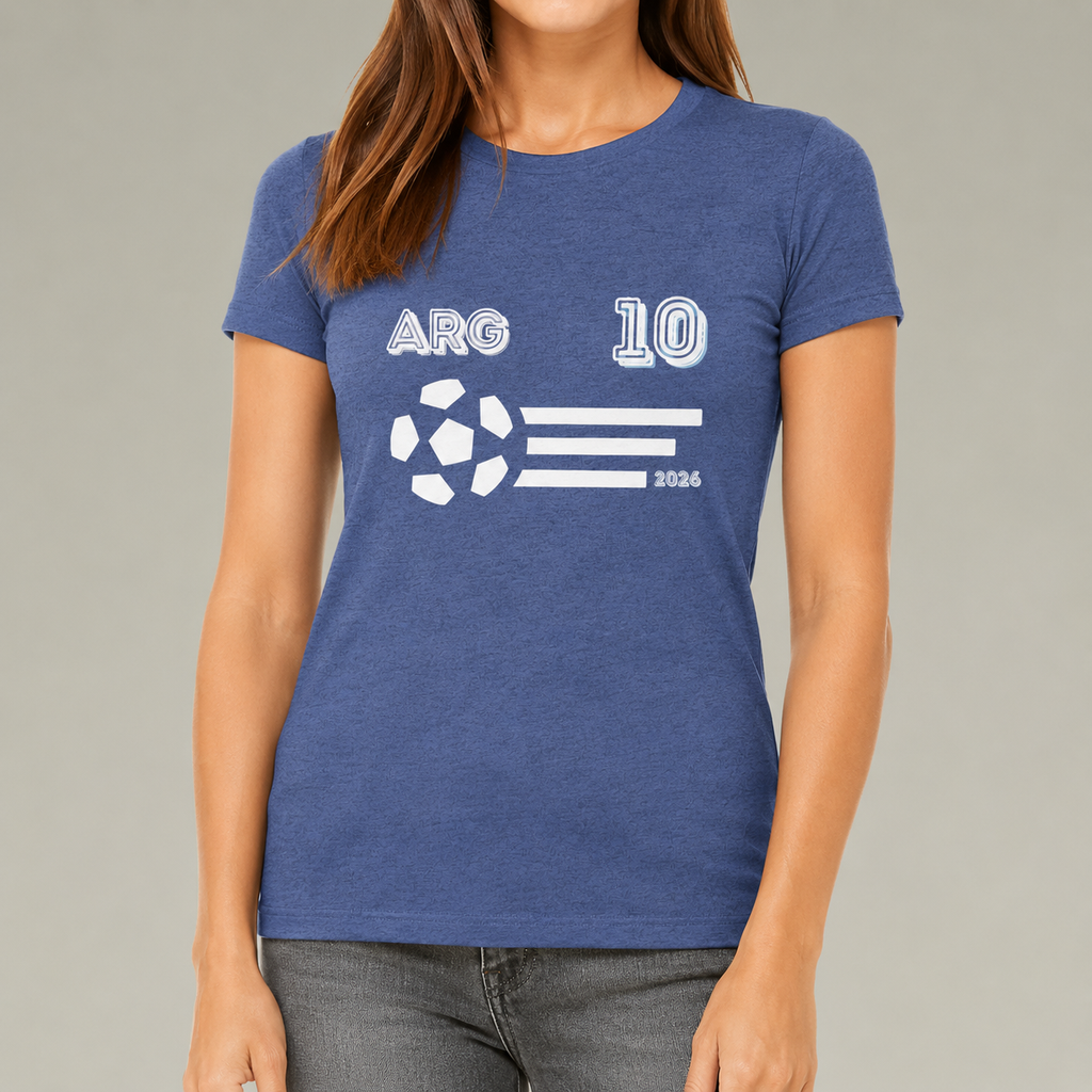 Argentina Soccer Fan Tee | ARG 10 Football Supporter Shirt | Argentine Football Graphic T-Shirt