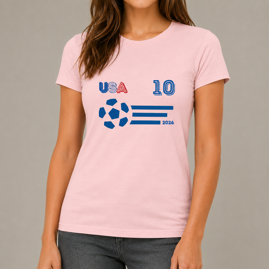 USA Soccer Fan Tee | USA 10 Football Supporter Shirt | American Soccer Graphic T-Shirt