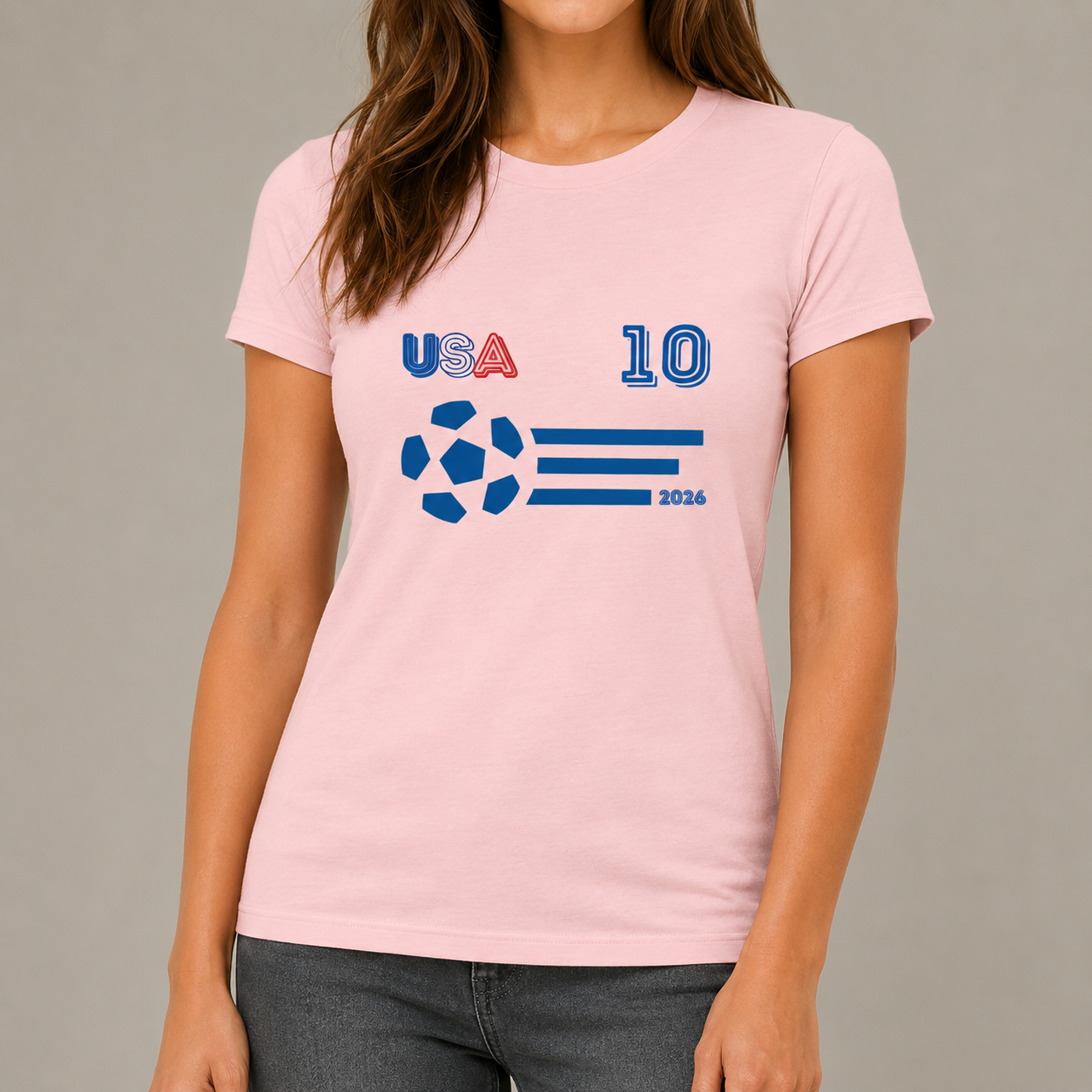 USA Soccer Fan Tee | USA 10 Football Supporter Shirt | American Soccer Graphic T-Shirt
