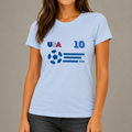 USA Soccer Fan Tee | USA 10 Football Supporter Shirt | American Soccer Graphic T-Shirt