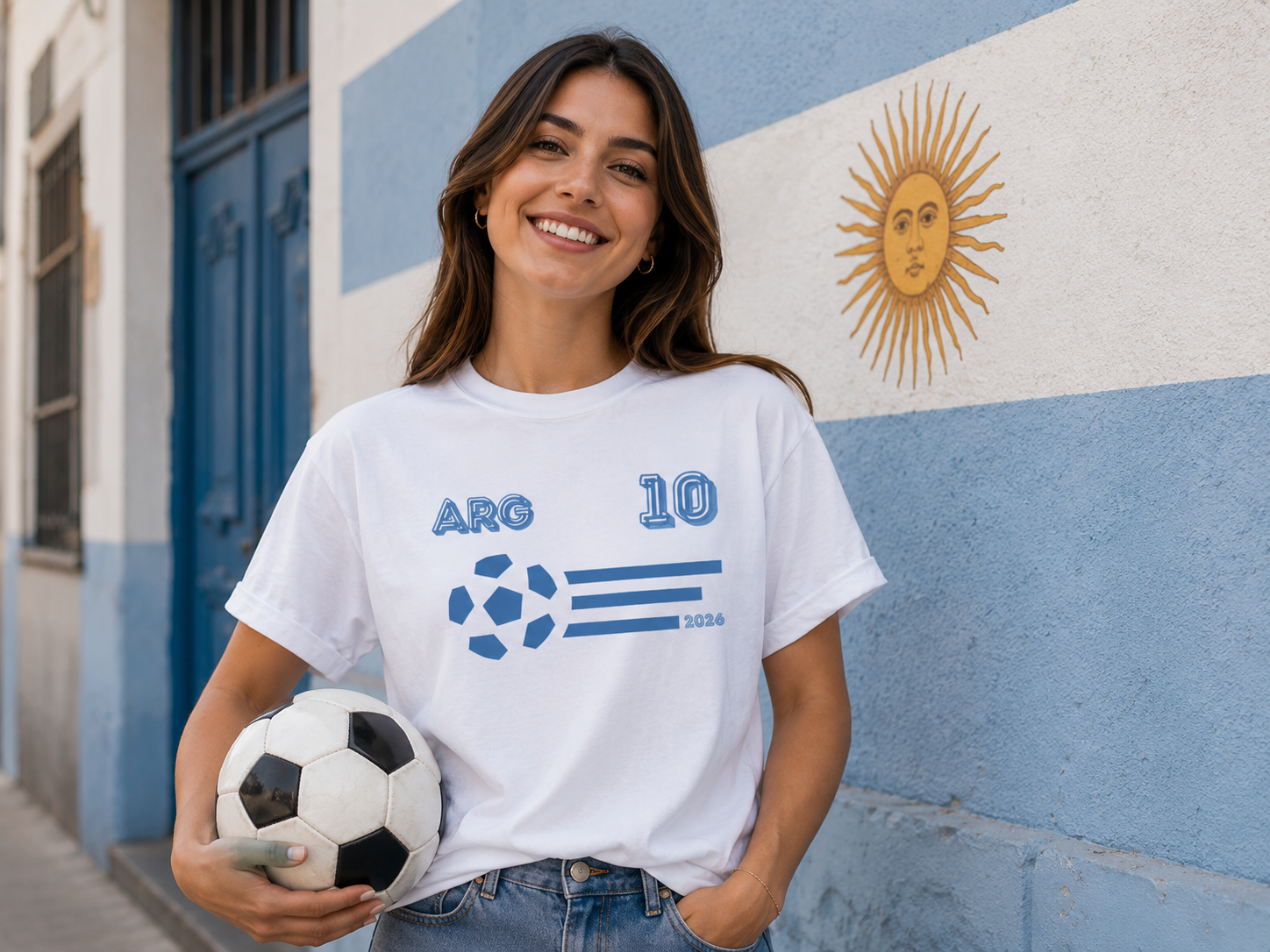 Argentina Soccer Fan T-Shirt | ARG 10 Football Supporter Tee | Comfort Colors® 1717