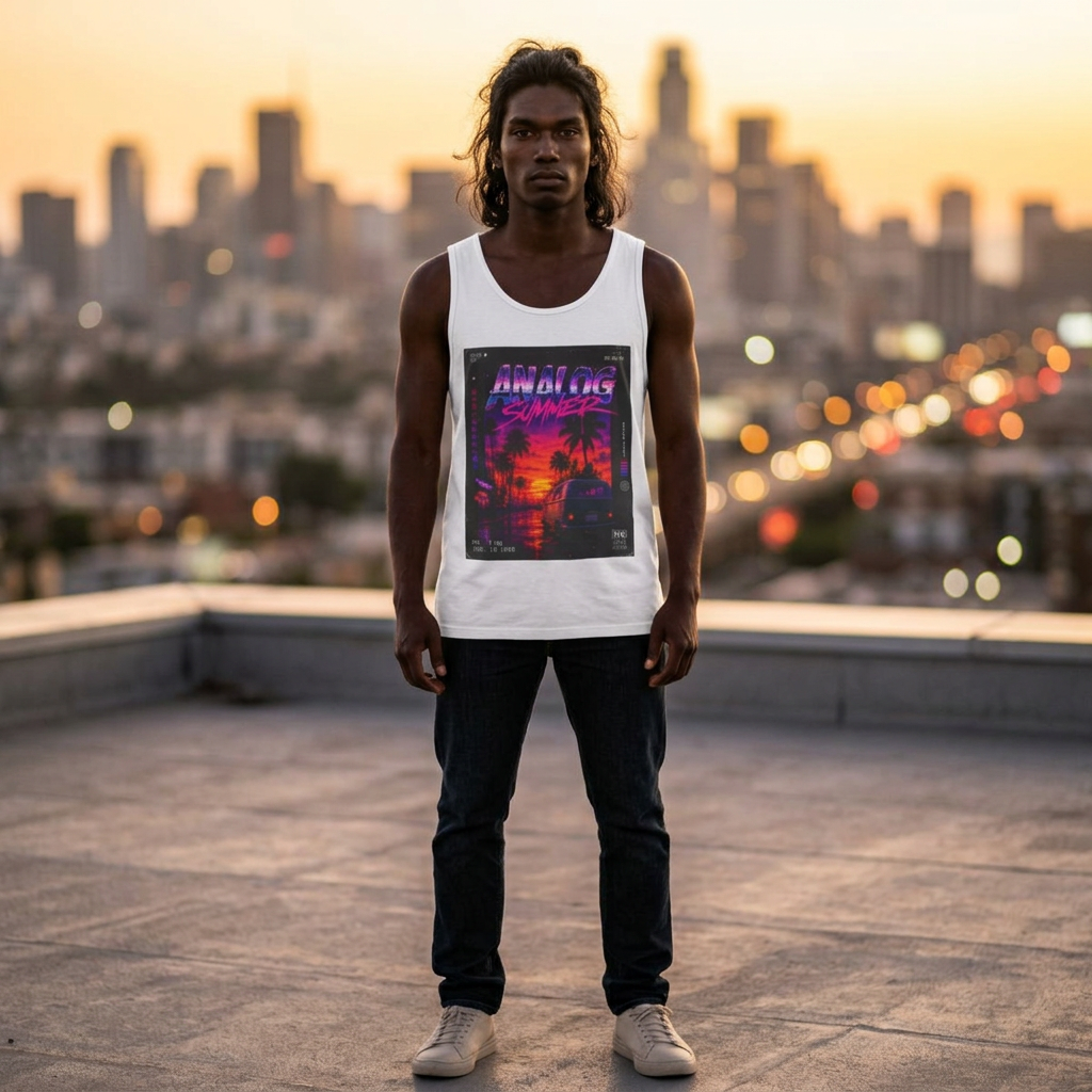 Analog Summer Synthwave Unisex Tank Top - Analog Magic