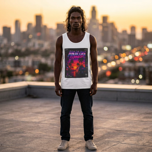 Analog Summer Synthwave Unisex Tank Top - Analog Magic