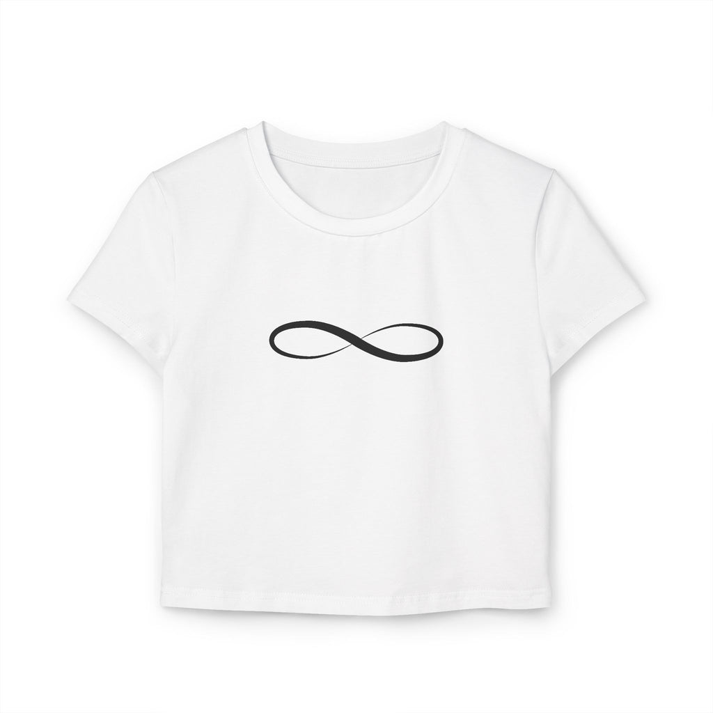 Infinity Symbol Baby Tee | Minimalist Women's Crop Top