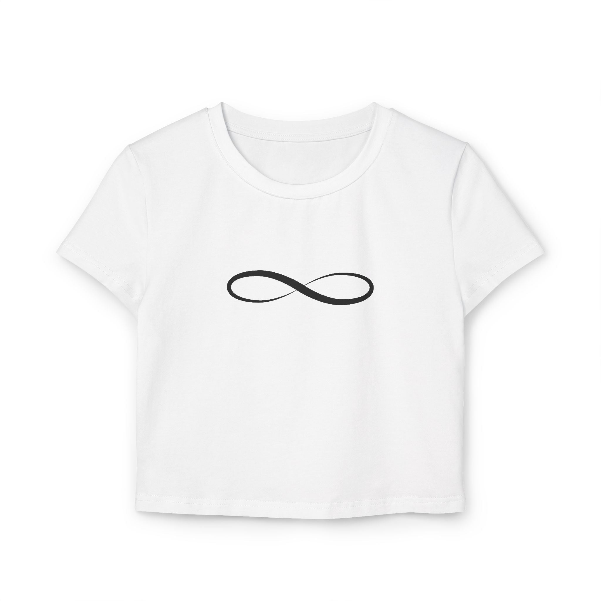 Infinity Symbol Baby Tee | Minimalist Women's Crop Top