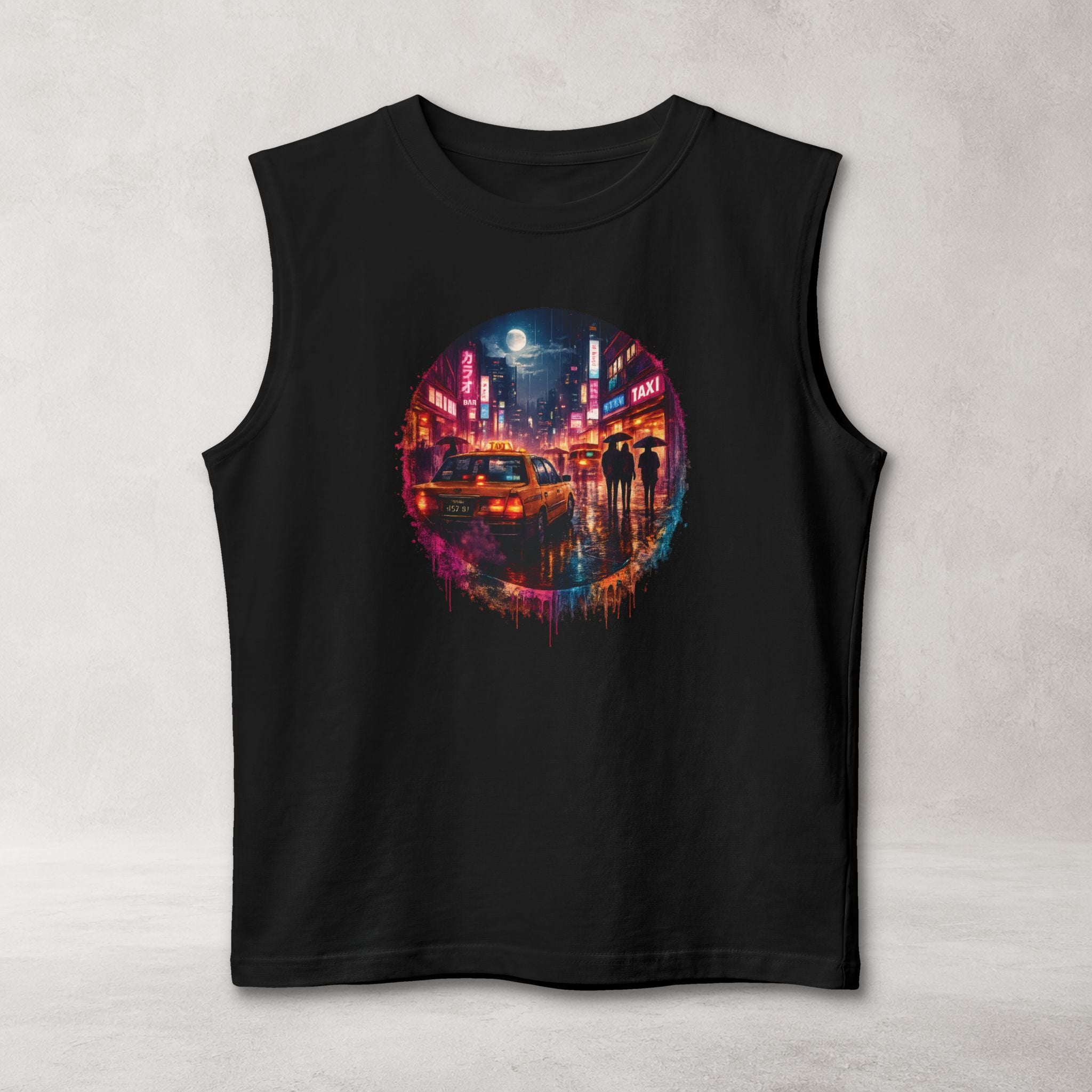 Tokyo Nights Muscle Tank | Retro Futuristic Streetwear Tank