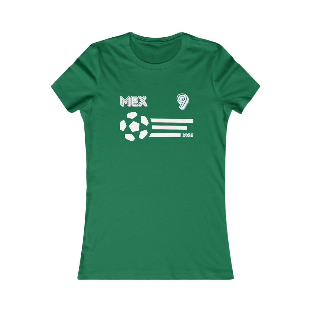 Mexico Soccer Fan Tee | MEX 9 Football Supporter Shirt | Mexican Football Graphic T-Shirt