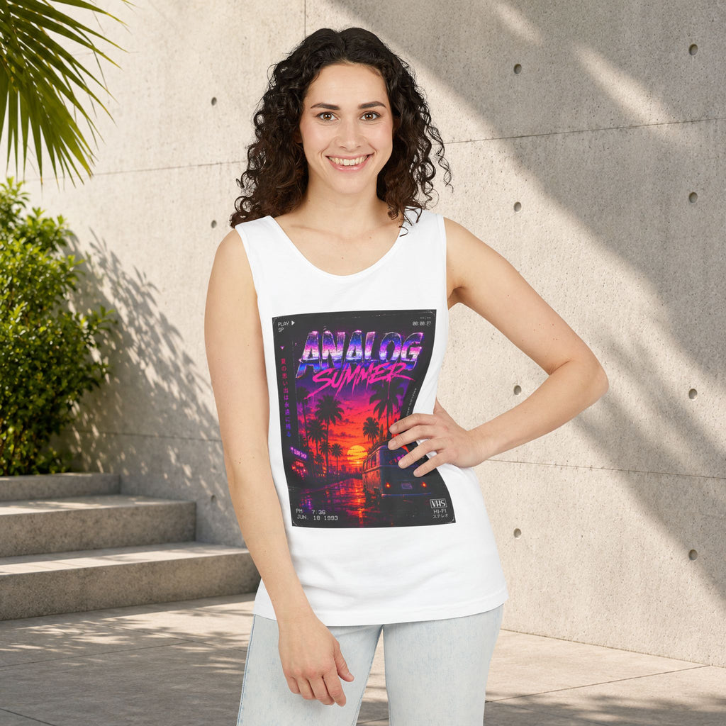 Analog Summer Synthwave Unisex Tank Top - Analog Magic
