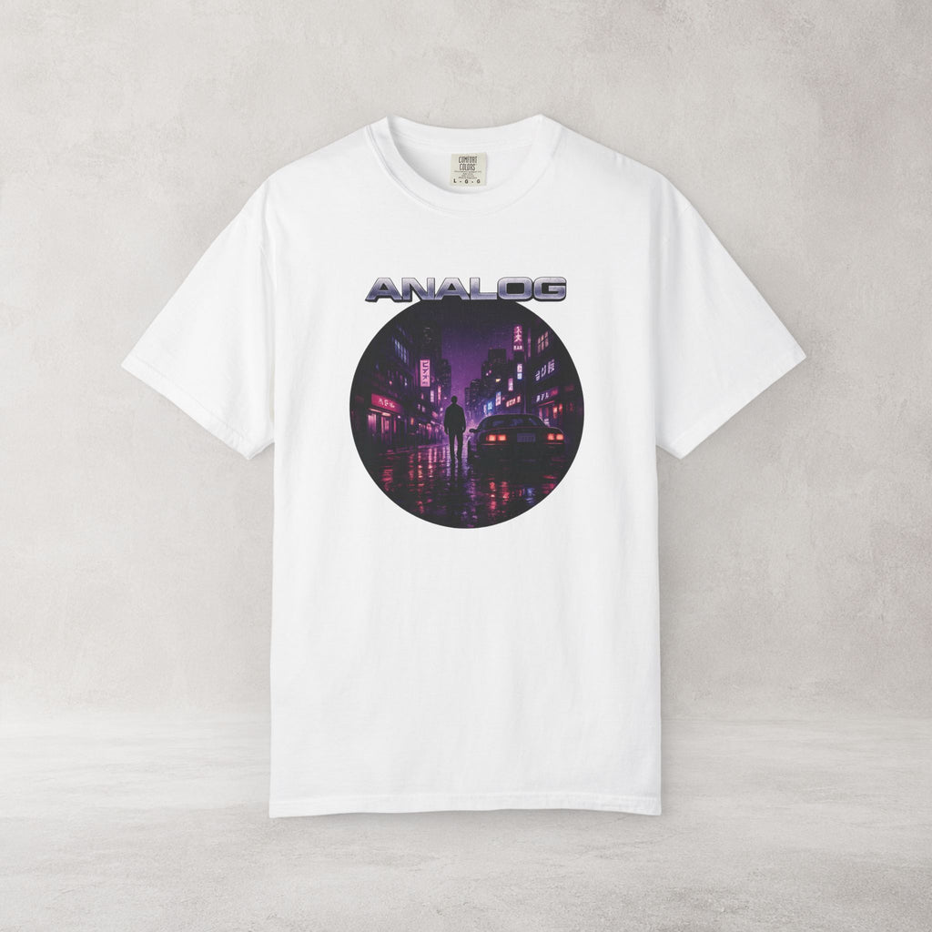 Analog Neon City T Shirt | Comfort Colors 1717 Retro Synthwave Graphic Tee