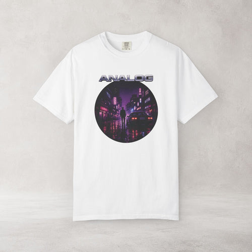 Analog Neon City T Shirt | Comfort Colors 1717 Retro Synthwave Graphic Tee