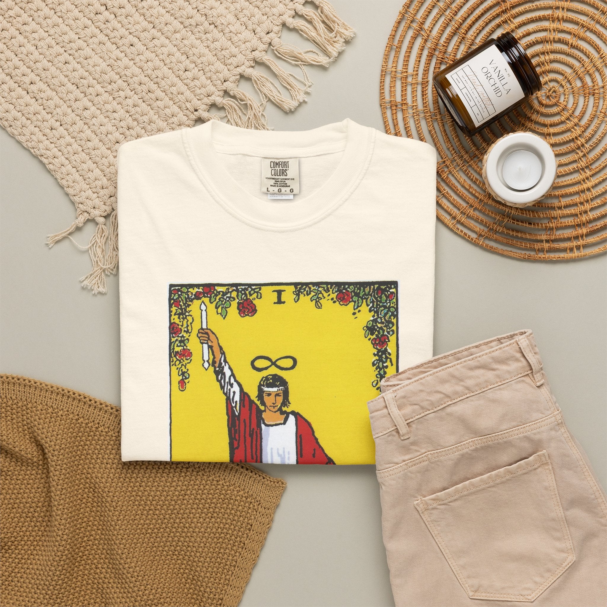 The Magician Tarot Card T Shirt | Comfort Colors 1717 Mystical Graphic Tee