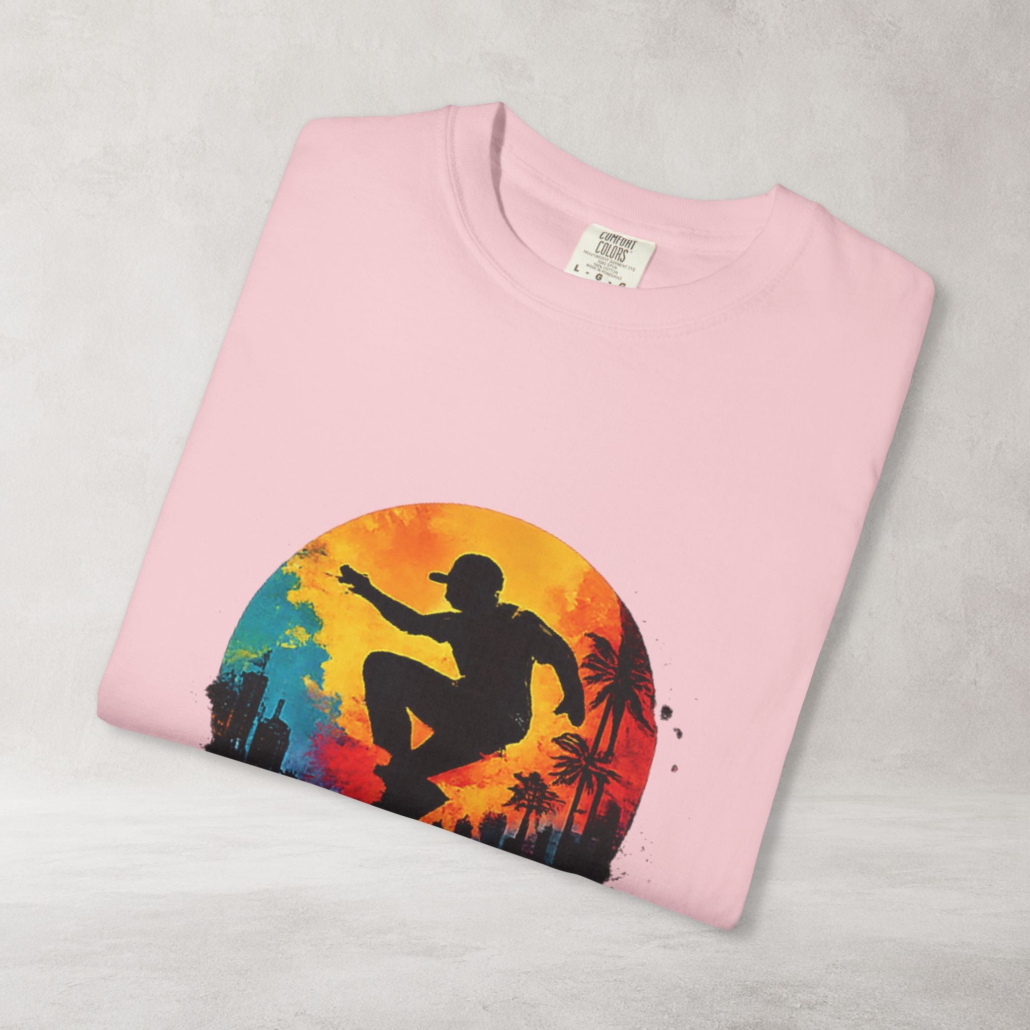 Color Splash Surfer T Shirt | Comfort Colors 1717 Beach Art Tee