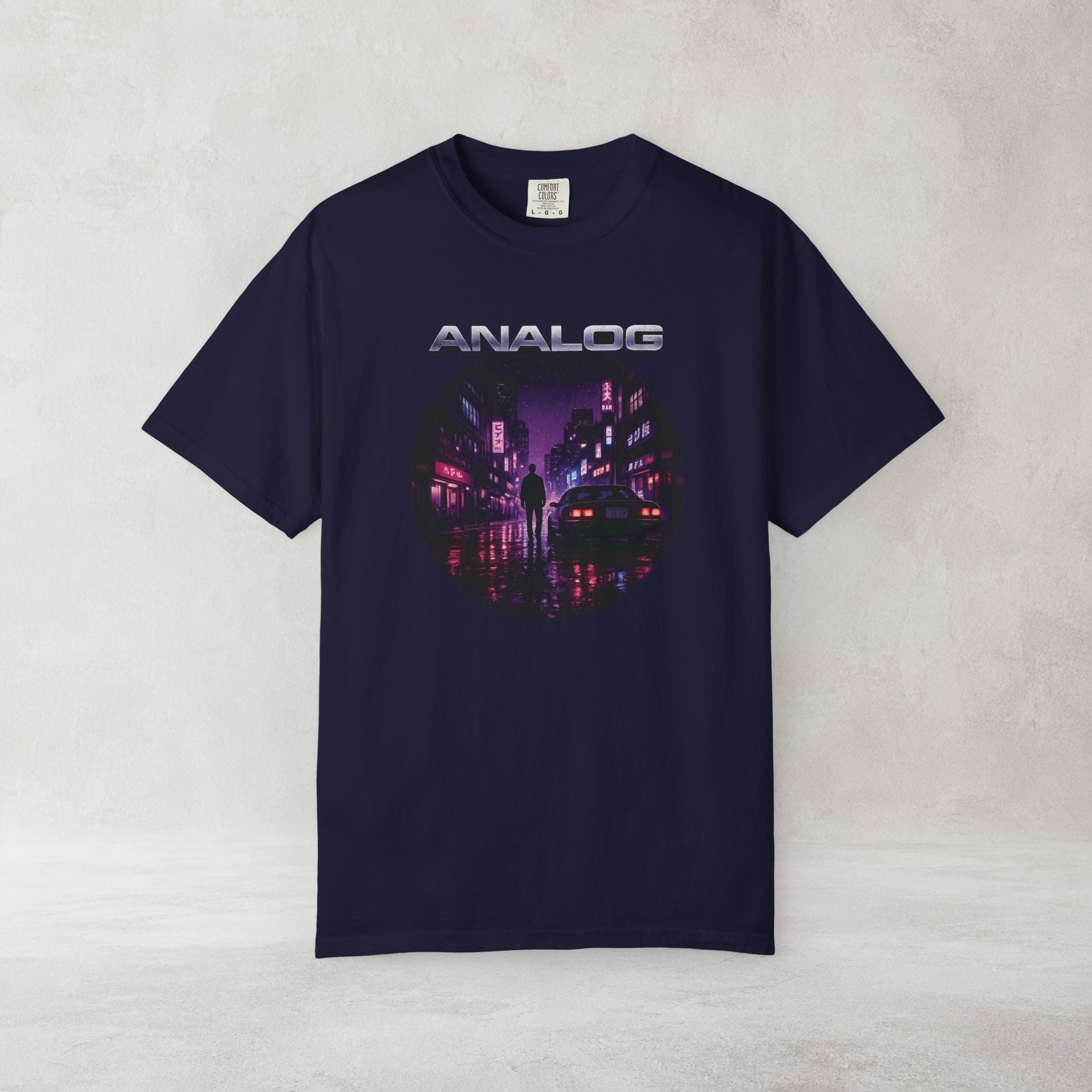 Analog Neon City T Shirt | Comfort Colors 1717 Retro Synthwave Graphic Tee