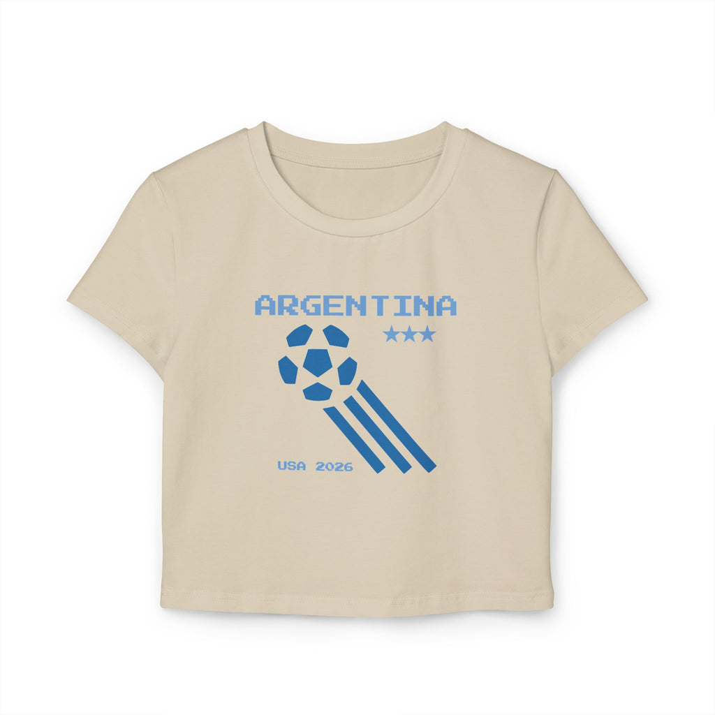 Argentina Soccer Crop Top | Women's Football Fan Tee