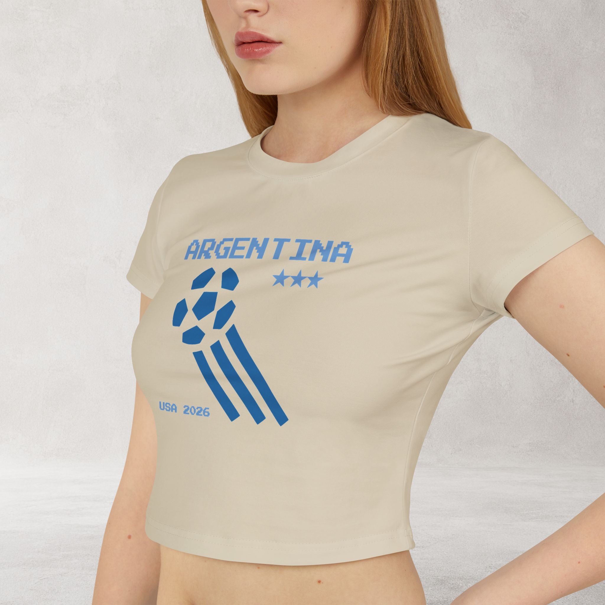 Argentina Soccer Crop Top | Women's Football Fan Tee