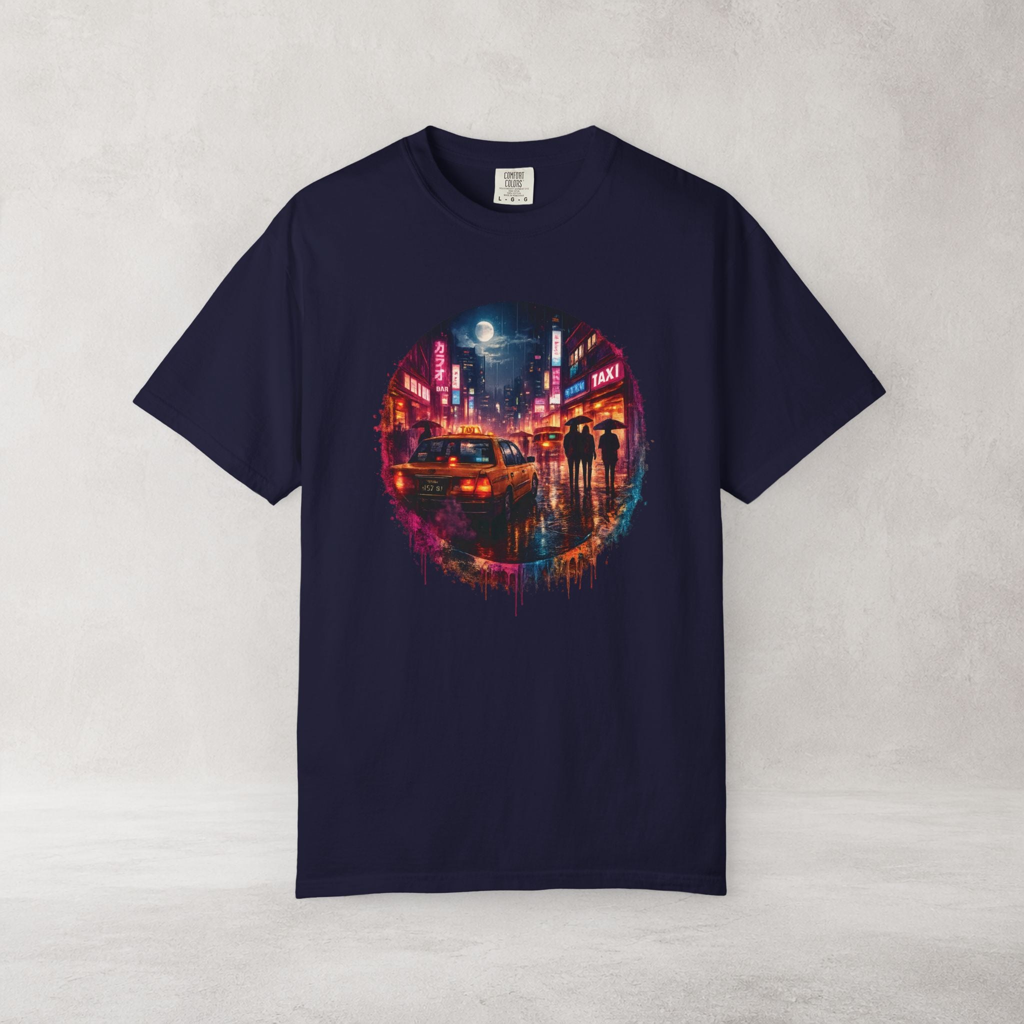 Tokyo Nights Vaporwave T Shirt | Comfort Colors 1717 Retro Neon City Graphic Tee