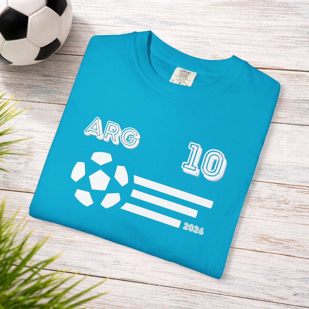 Argentina Soccer Fan T-Shirt | ARG 10 Football Supporter Tee | Comfort Colors® 1717