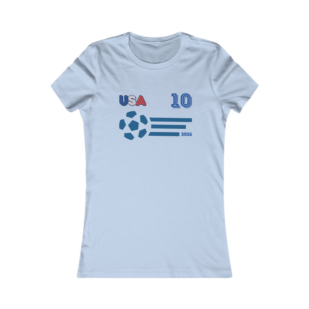 USA Soccer Fan Tee | USA 10 Football Supporter Shirt | American Soccer Graphic T-Shirt