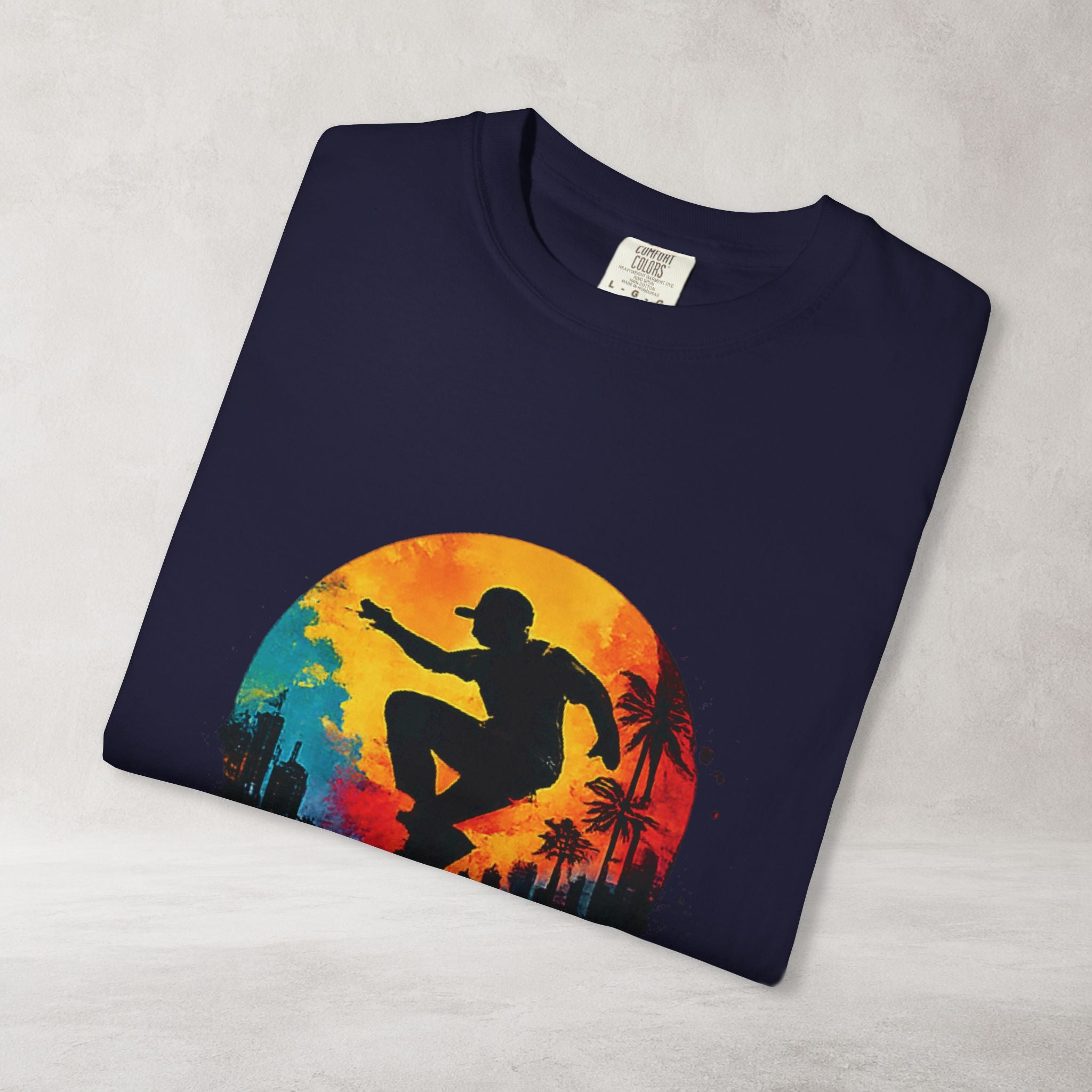 Color Splash Surfer T Shirt | Comfort Colors 1717 Beach Art Tee