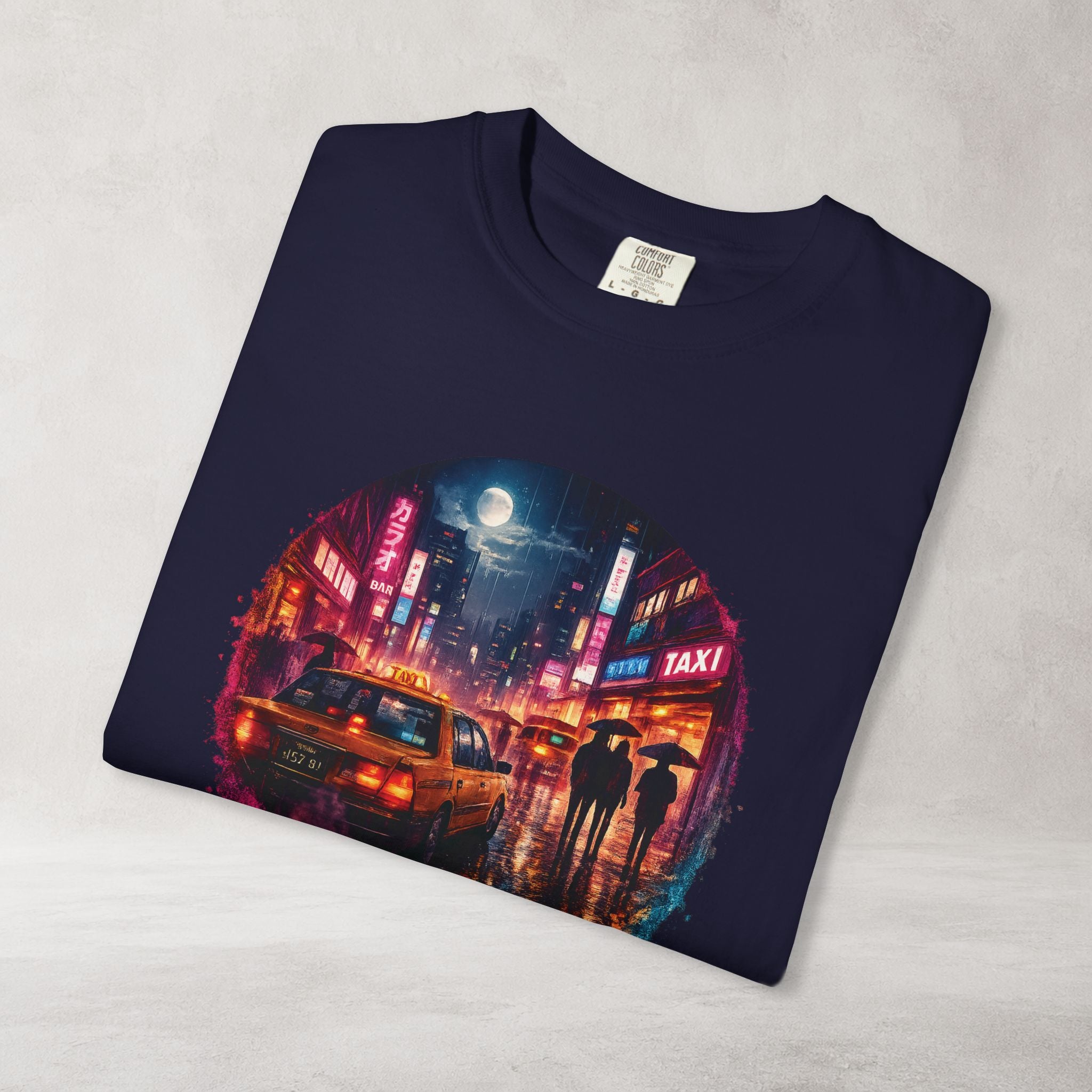 Tokyo Nights Vaporwave T Shirt | Comfort Colors 1717 Retro Neon City Graphic Tee