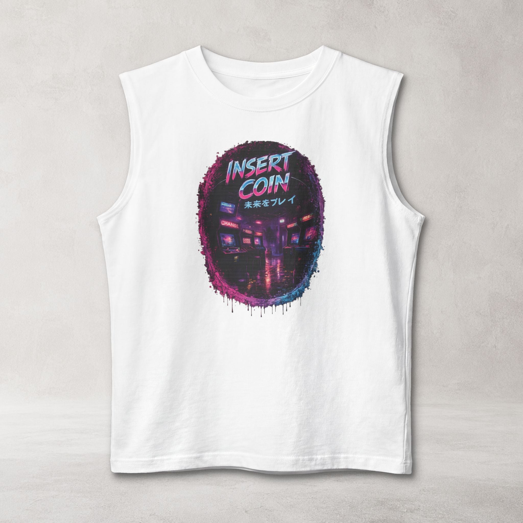 Insert Coin Muscle Tank | Retro Arcade Gaming Streetwear Tank