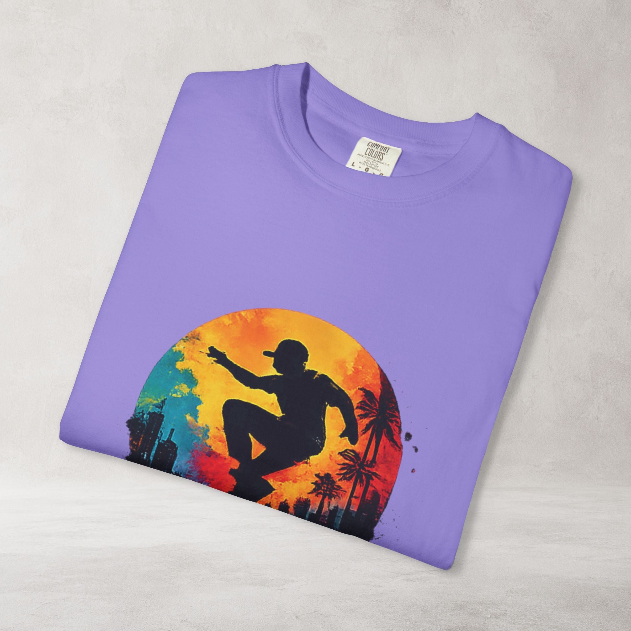 Color Splash Surfer T Shirt | Comfort Colors 1717 Beach Art Tee