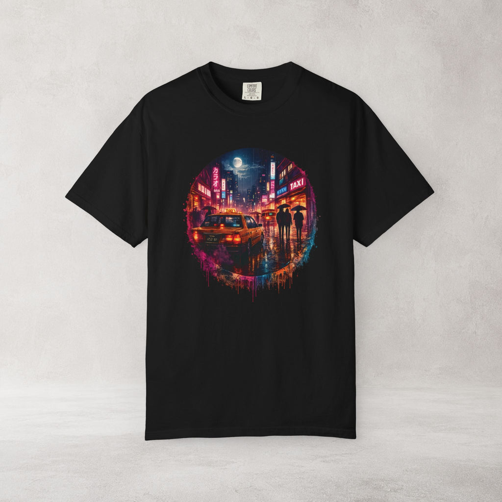 Tokyo Nights Vaporwave T Shirt | Comfort Colors 1717 Retro Neon City Graphic Tee