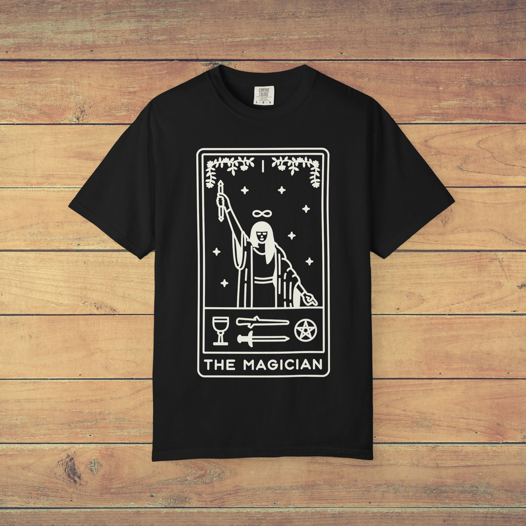 The Magician Tarot Card T Shirt | Comfort Colors 1717 Mystical Graphic Tee