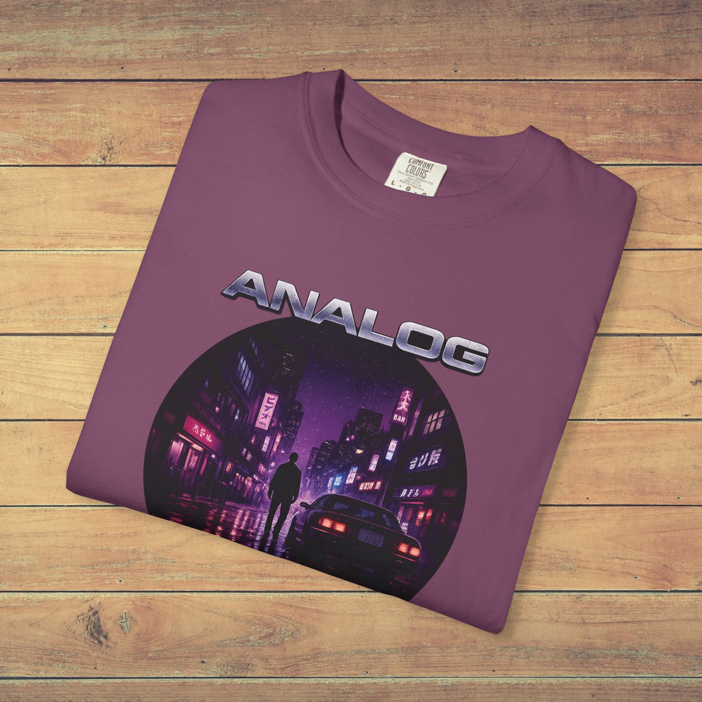 Analog Neon City T Shirt | Comfort Colors 1717 Retro Synthwave Graphic Tee