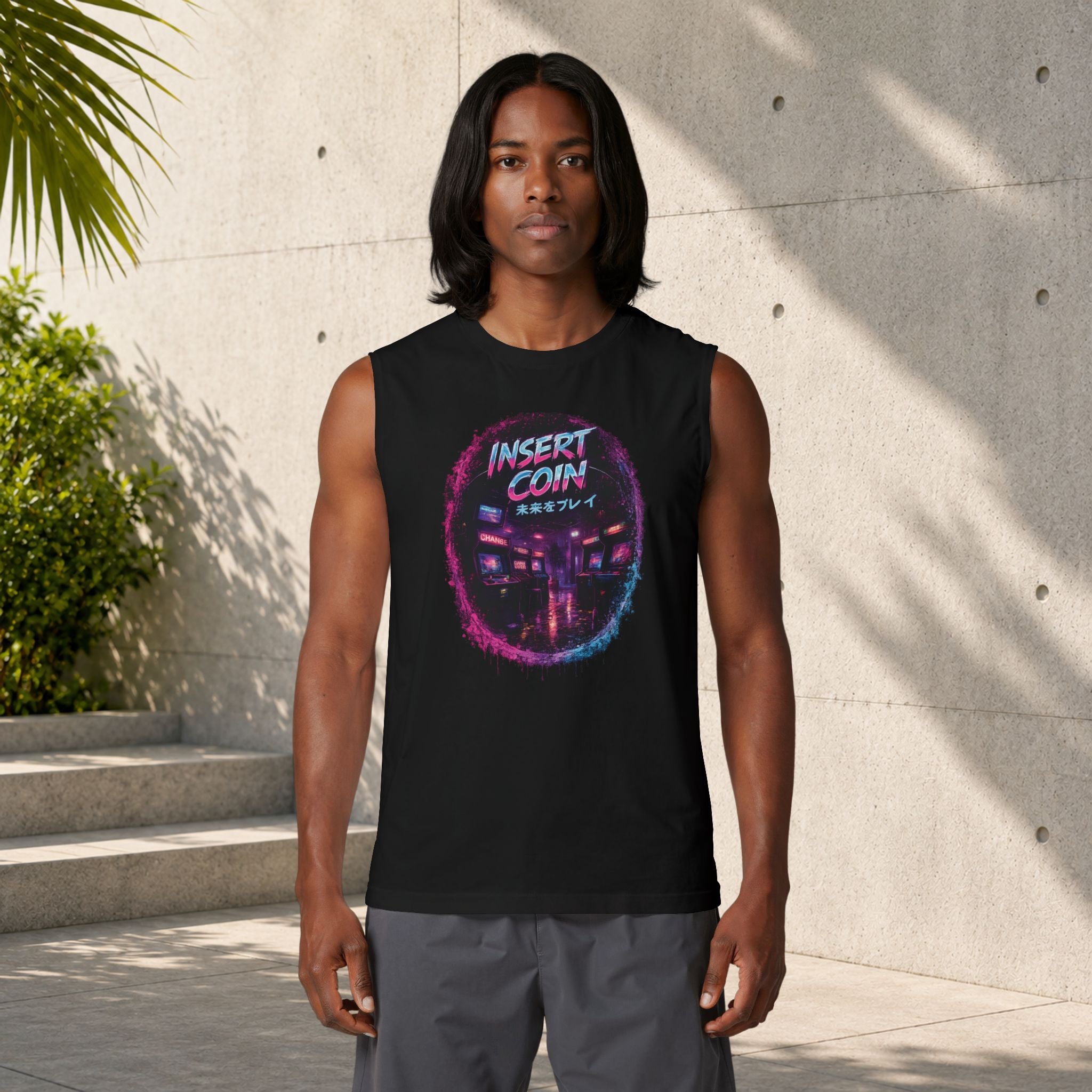 Insert Coin Muscle Tank | Retro Arcade Gaming Streetwear Tank