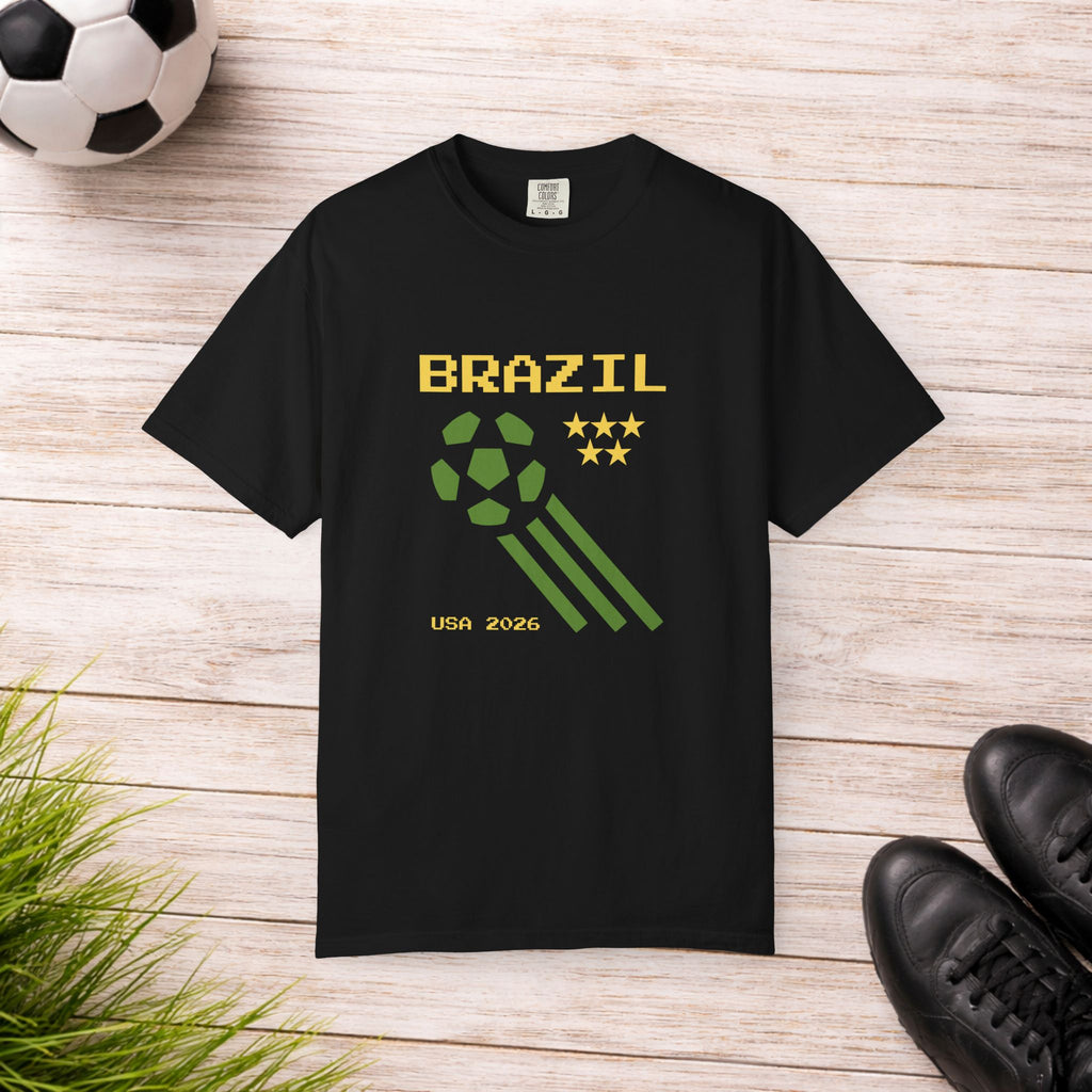 Brazil Football Fan T Shirt | Brazilian Soccer Supporter Tee | Comfort Colors 1717