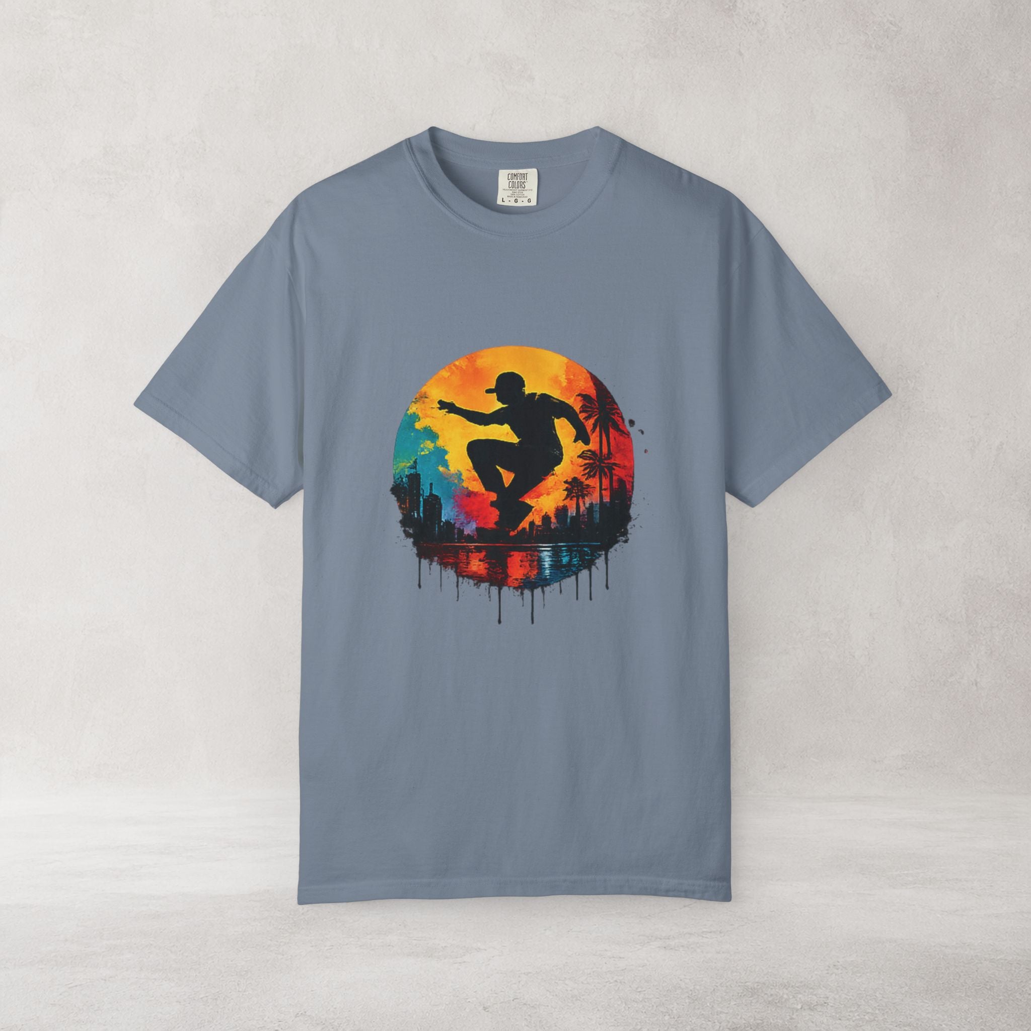 Color Splash Surfer T Shirt | Comfort Colors 1717 Beach Art Tee