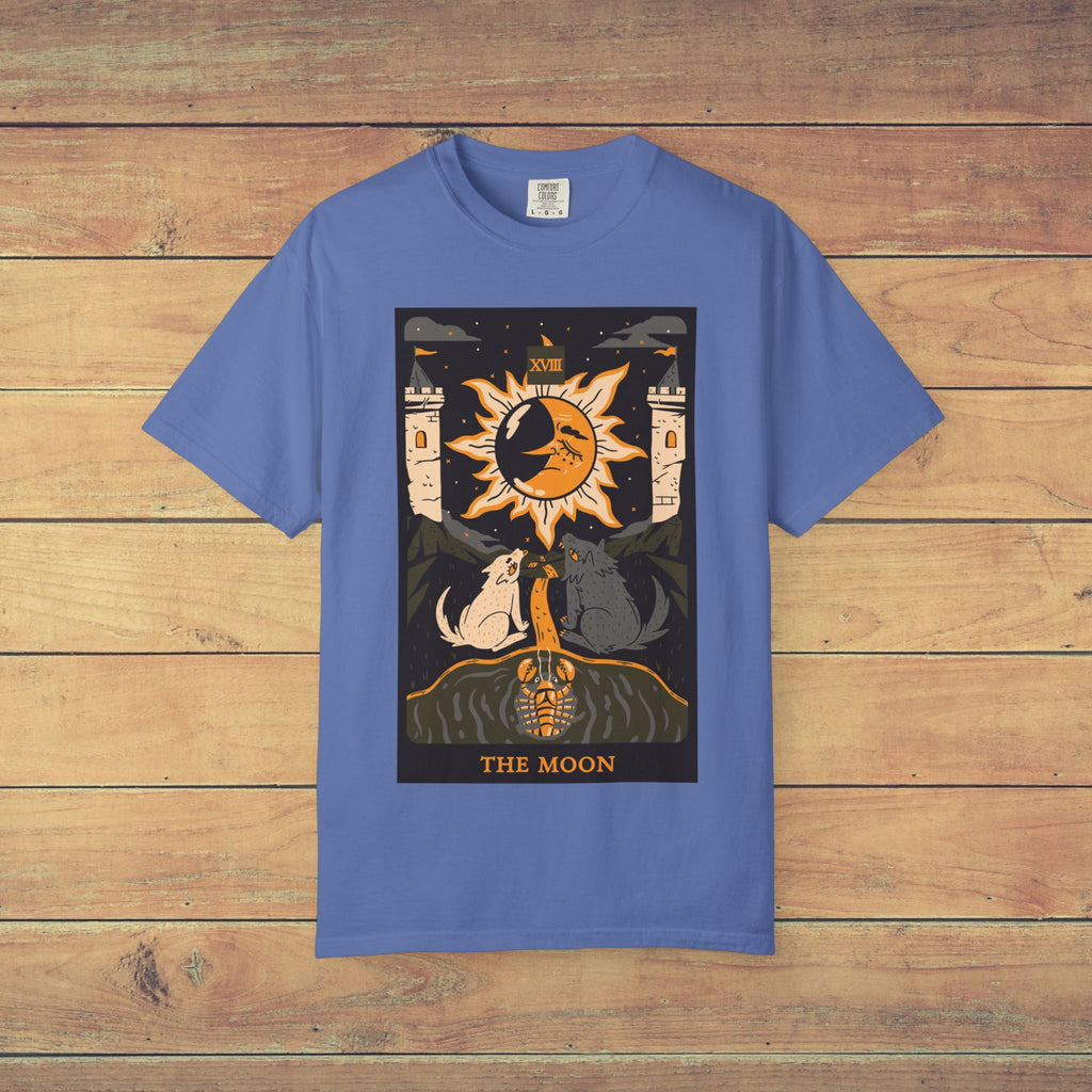 The Moon Tarot Card T Shirt |  Comfort Colors 1717 Mystical Lunar Graphic Tee