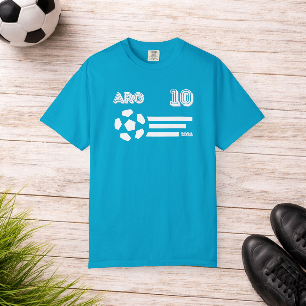 Argentina Soccer Fan T-Shirt | ARG 10 Football Supporter Tee | Comfort Colors® 1717