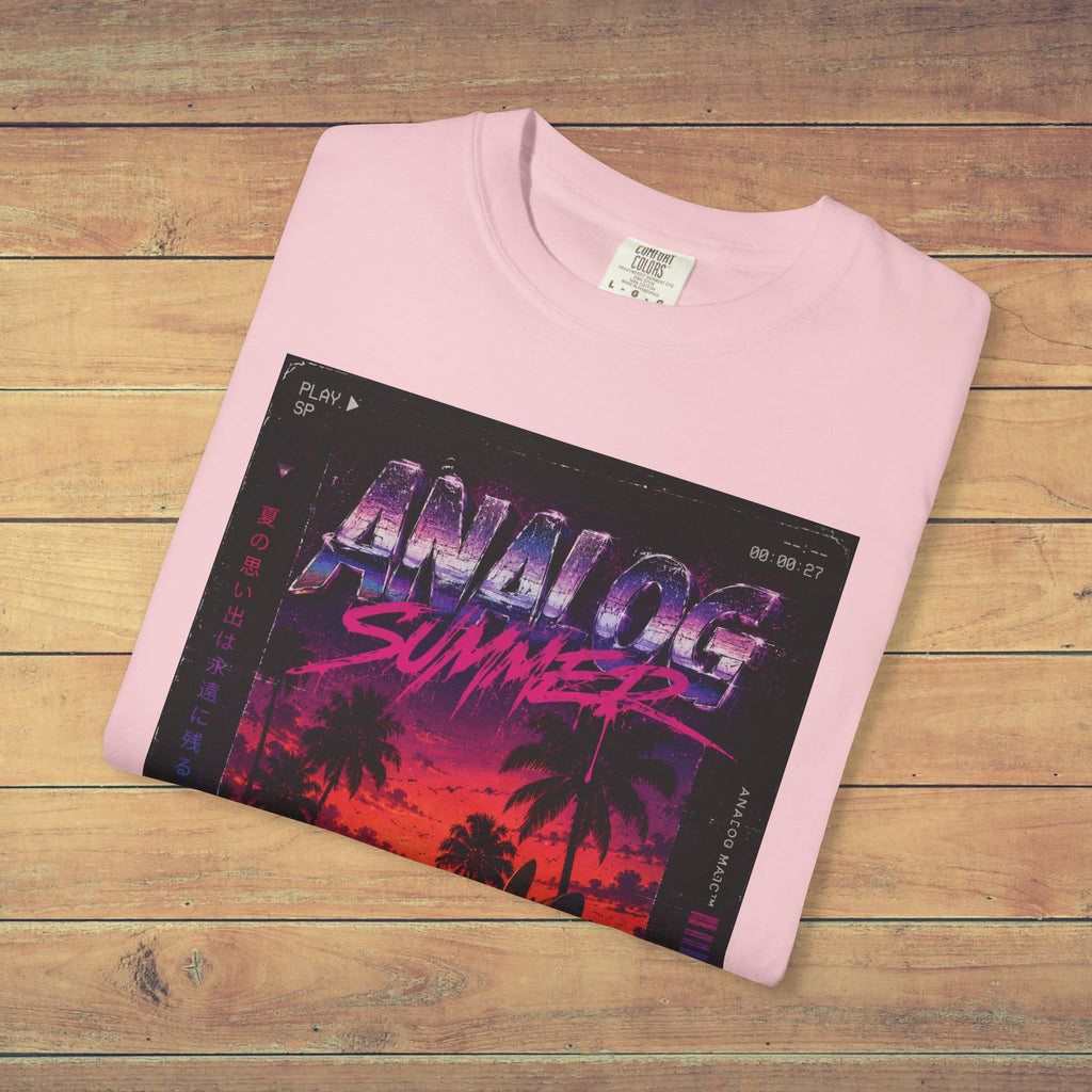 Analog Summer Vaporwave T Shirt | Comfort Colors 1717 Retro Synthwave Graphic Tee