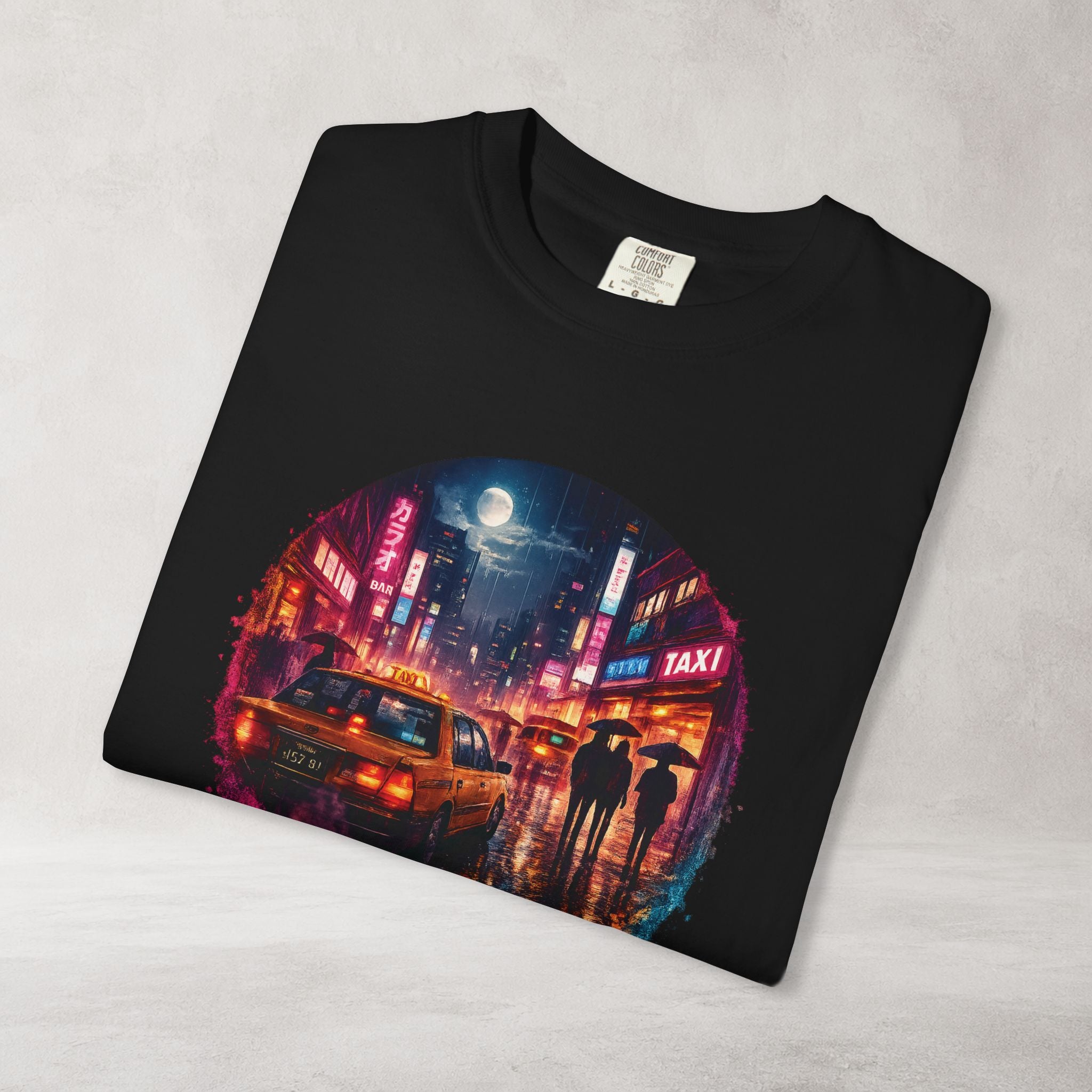 Tokyo Nights Vaporwave T Shirt | Comfort Colors 1717 Retro Neon City Graphic Tee