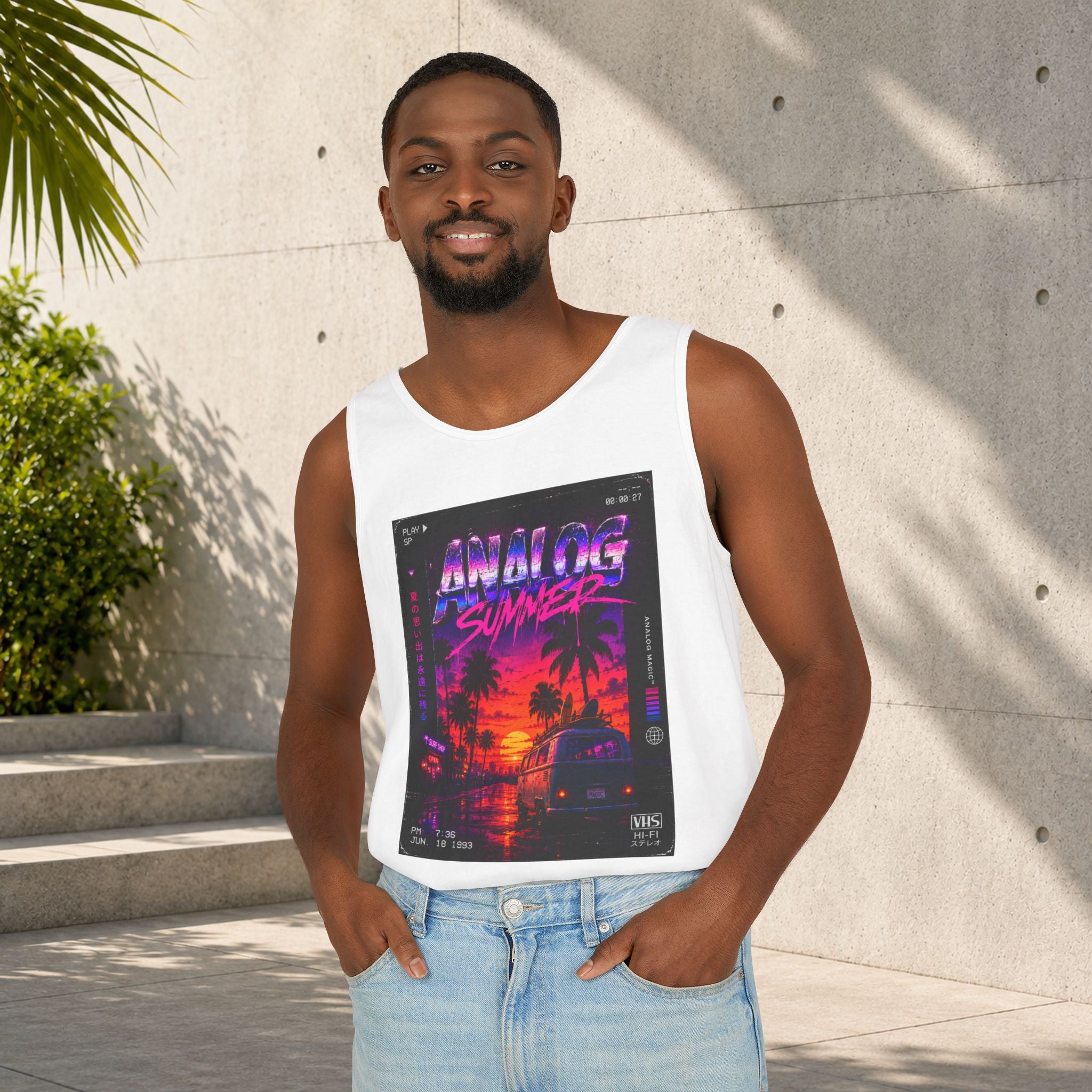 Analog Summer Synthwave Unisex Tank Top - Analog Magic