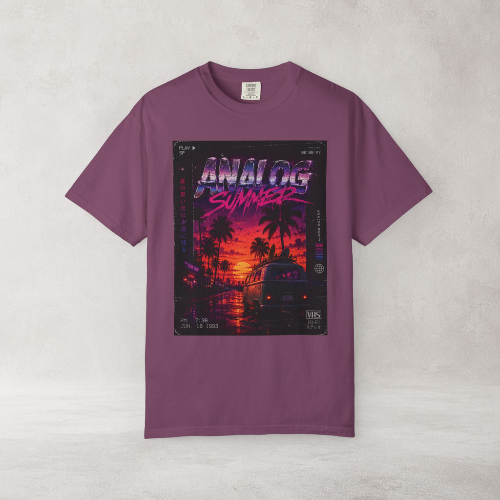 Analog Summer Vaporwave T Shirt | Comfort Colors 1717 Retro Synthwave Graphic Tee