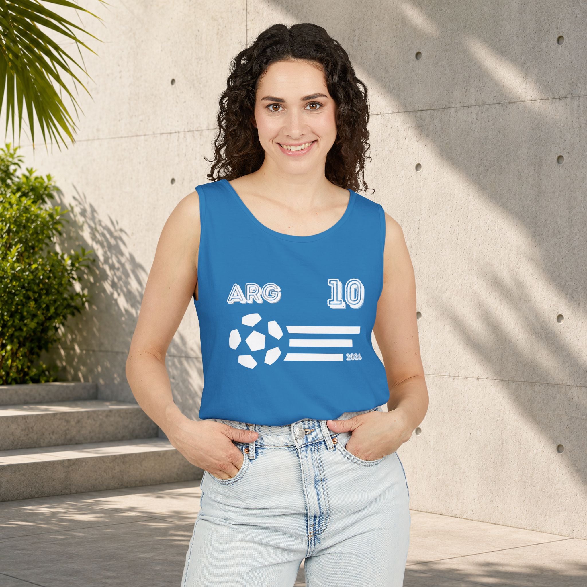Argentina 10 Football Unisex Tank Top - Analog Magic