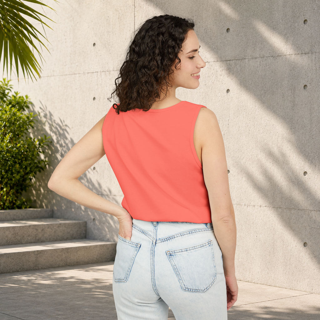 Chill Out Palm Beach Tank Top — Minimal Surf Circle Graphic
