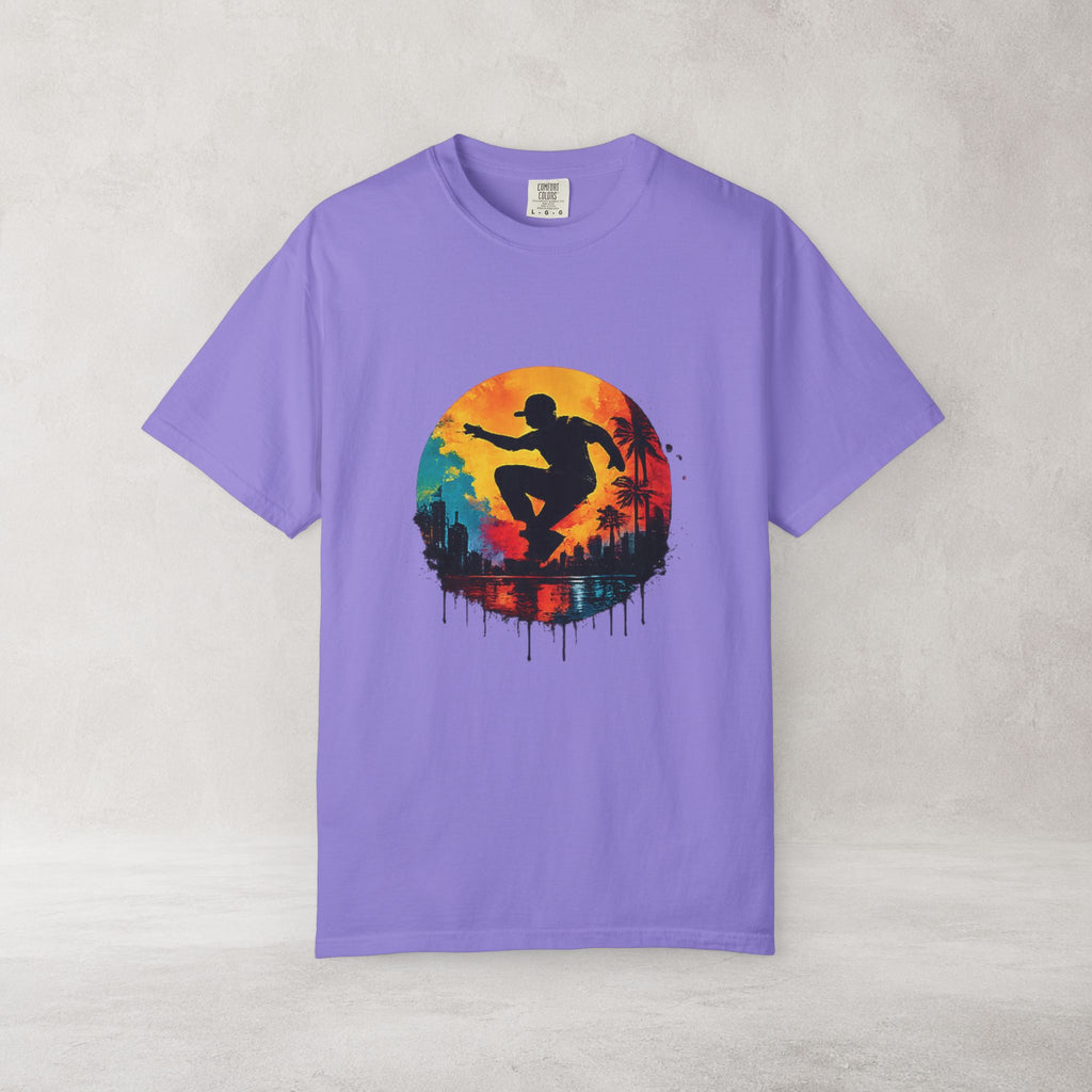 Color Splash Surfer T Shirt | Comfort Colors 1717 Beach Art Tee