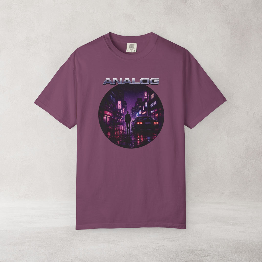 Analog Neon City T Shirt | Comfort Colors 1717 Retro Synthwave Graphic Tee